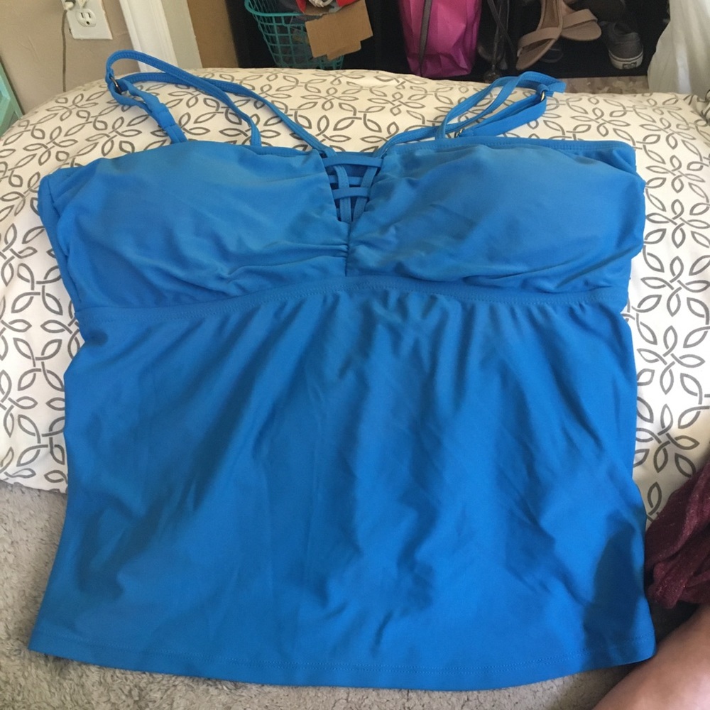 blue tankini